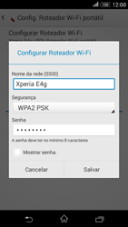 Como usar seu aparelho como um roteador de rede Wi-Fi - Sony Xperia E4G - Passo 8