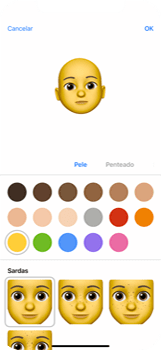 Como criar um Memoji - Apple iOS 16 Apple iOS 16 - Passo 6