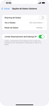 Como ativar e desativar o roaming de dados - Apple iOS 16 Apple iOS 16 - Passo 4