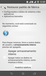 Como restaurar as configurações originais do seu aparelho - Sony Xperia E1 - Passo 6
