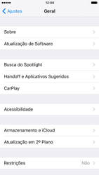 Como encontrar o número de IMEI do seu aparelho - Apple iOS 10 Apple iOS 10 - Passo 3