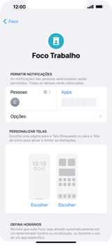 Como ativar o modo Foco - Apple iOS 16 Apple iOS 16 - Passo 11