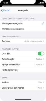 Como configurar seu celular para receber e enviar e-mails - Apple iOS 13 Apple iOS 13 - Passo 22