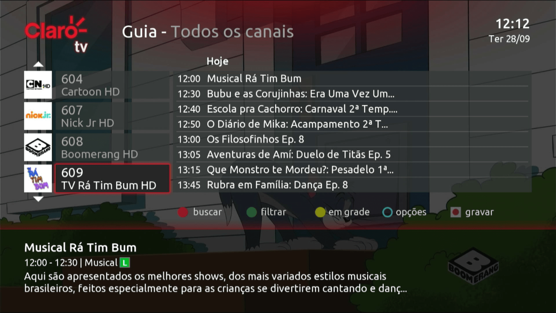 Claro TV com NOW Interface de TV