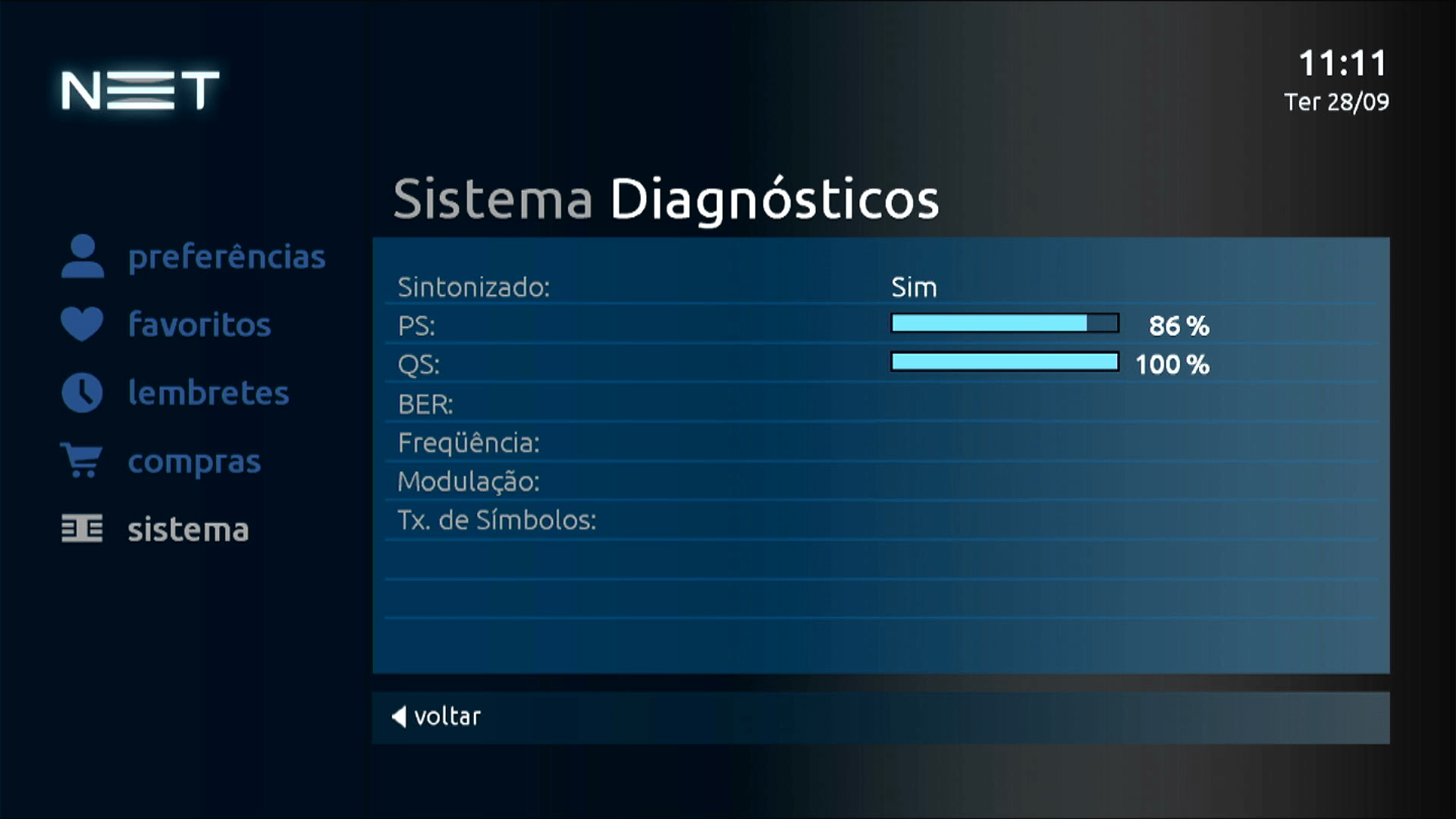 Interface de TV Interface de TV