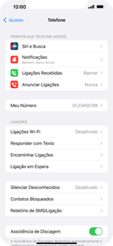 O celular não recebe chamadas - Apple iOS 16 Apple iOS 16 - Passo 8