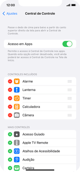 Como personalizar a Central de Controle - Apple iOS 15 Apple iOS 15 - Passo 5