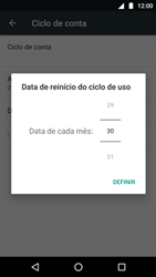 Como definir um aviso e limite de uso de dados - Motorola Moto G5 Plus - Passo 6