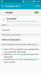 Como usar seu aparelho como um roteador de rede Wi-Fi - Samsung Galaxy J3 Duos - Passo 11