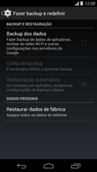 Como restaurar as configurações originais do seu aparelho - Motorola Moto G (1ª Geração) - Passo 5