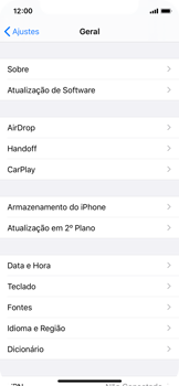 Como encontrar o número de IMEI do seu aparelho - Apple iOS 13 Apple iOS 13 - Passo 3