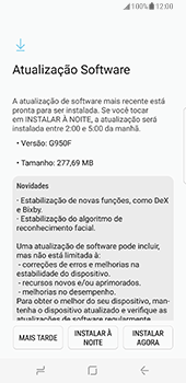 Como atualizar o software do seu aparelho - Samsung Galaxy S8 - Passo 6