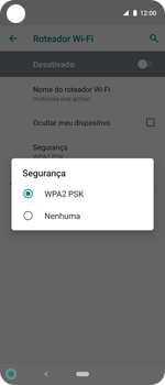 Como usar seu aparelho como um roteador de rede Wi-Fi - Motorola One Action - Passo 10