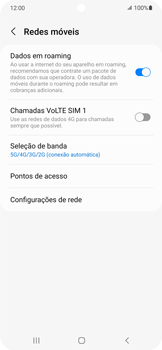Como ativar e desativar o roaming de dados - Samsung Galaxy S22 - Passo 8