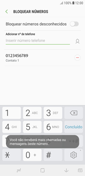 Como bloquear chamadas de um número específico - Samsung Galaxy J4 Core - Passo 10