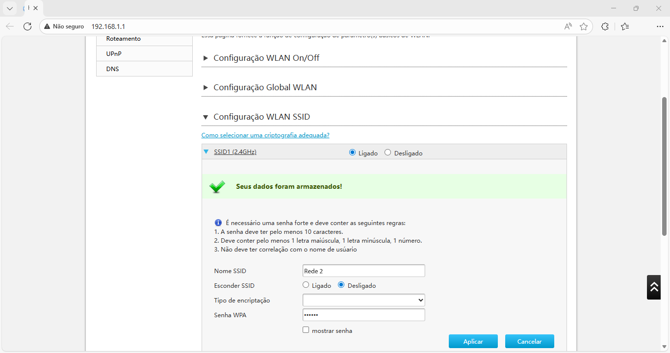 Como configurar o nome (SSID) e a senha da rede Wi-Fi Mesh pelo computador - ZTE H6701Q - Passo 12