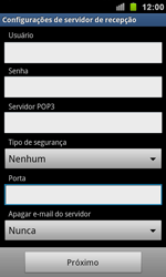 Como configurar seu celular para receber e enviar e-mails - Samsung Galaxy S II - Passo 10