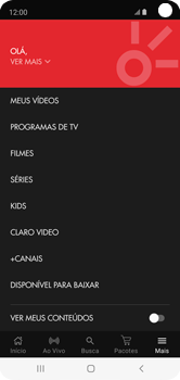 Como remover conteúdos da minha lista - Claro tv+ no Celular Claro tv+ no Celular - Passo 3