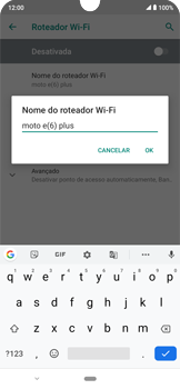 Como usar seu aparelho como um roteador de rede Wi-Fi - Motorola Moto E6 Plus - Passo 8