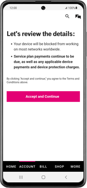 galope Inocencia Asistencia Administración de Cuentas y Usuarios - Informar Sobre la Pérdida o el Robo  de un Dispositivo | T-Mobile app | iOS | Asistencia de T-Mobile