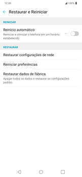 Como restaurar as configurações originais do seu aparelho - LG K40S - Passo 6