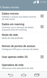 Como ativar e desativar uma rede de dados - LG F60 - Passo 8