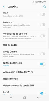 Como usar seu aparelho como um roteador de rede Wi-Fi - Samsung Galaxy S8 - Passo 5