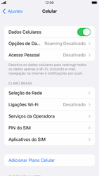 Como ativar e desativar o roaming de dados - Apple iPhone SE (2ª geração) - Passo 5