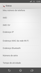 Como encontrar o número de IMEI do seu aparelho - Sony Xperia E4G - Passo 5