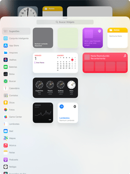 Como adicionar widgets na tela - Apple iPad 10,2 - Passo 3