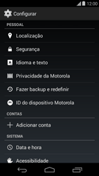 Como restaurar as configurações originais do seu aparelho - Motorola Moto E (1ª Geração) - Passo 4