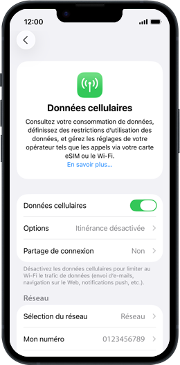 Activer la 4G | iPhone 12 mini | Assistance