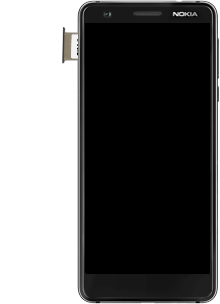 Tiroir SIM Noir Pour Nokia 3.1 - Pièce De Rechange Neuve Originale